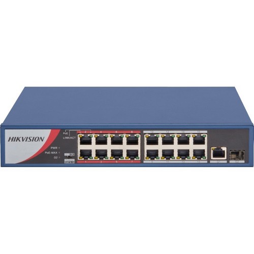 Hikvision DS-3E0318P-E/M(B) 16 Port 10/100M PoE Ethernet Switch